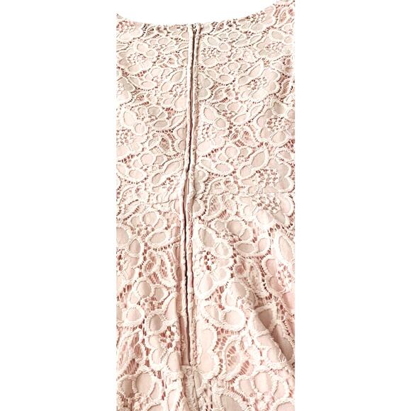 CITY STUDIO SLEEVELESS ROUND NECK MIDI LACE SKATER DRESS, JUNIOR, 15, PINK-LINED - Picture 8 of 12